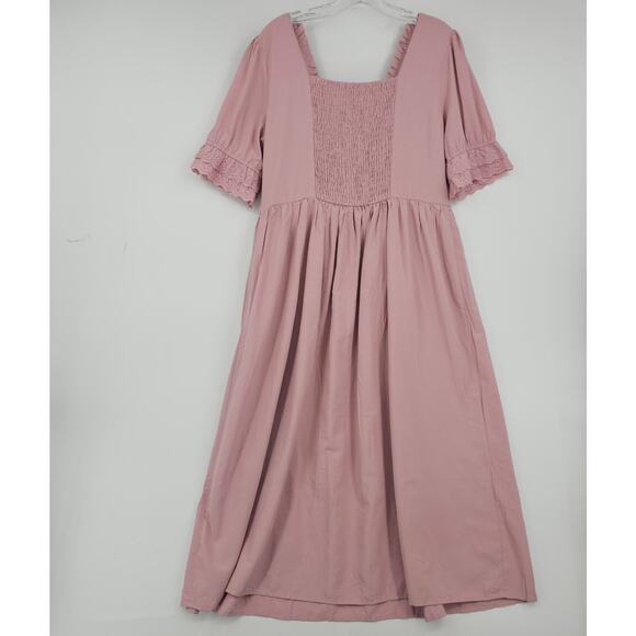 Elegant Pink Midi Dress - Picture 4 of 12